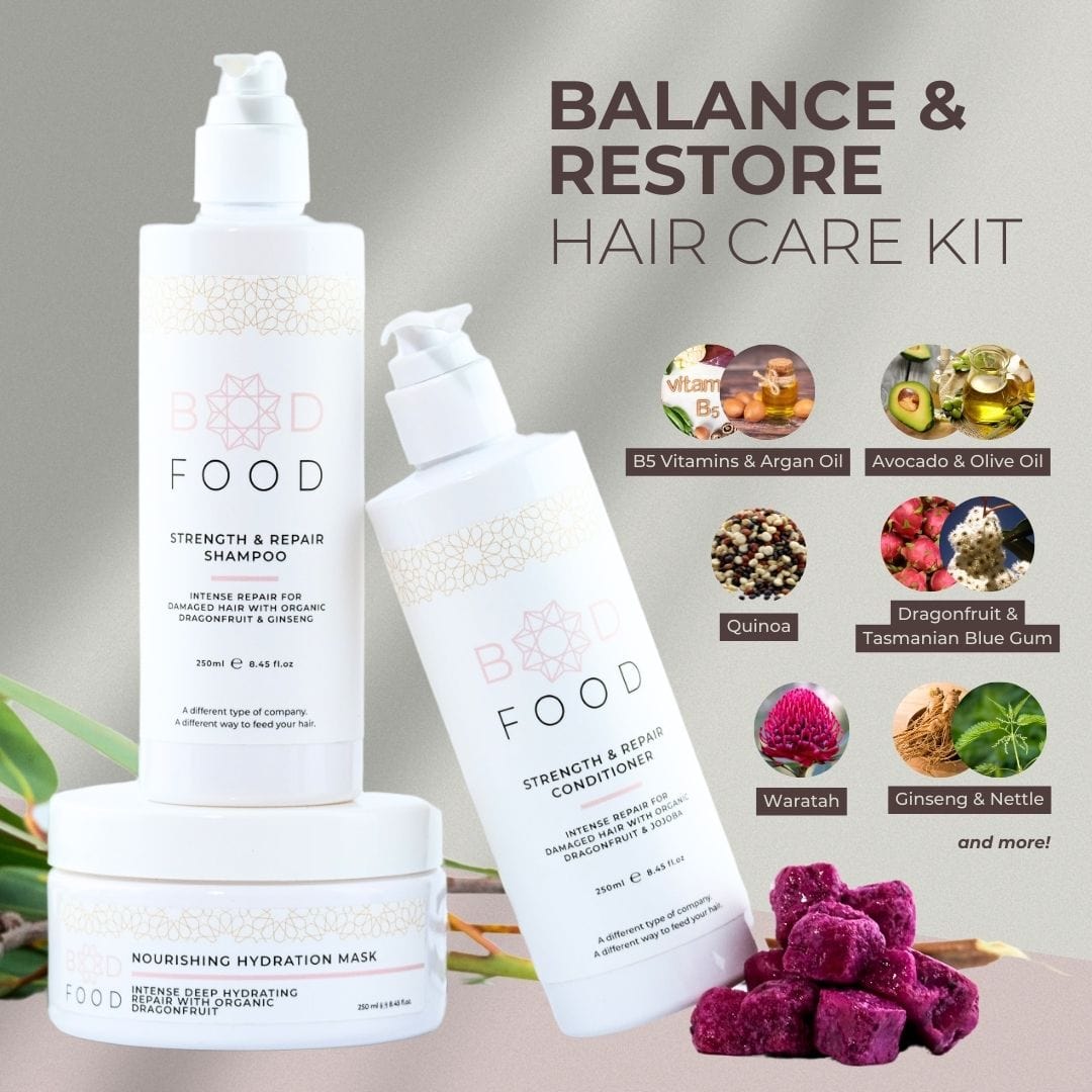 Some ingredients found in the BodFood Balance & Restore kit